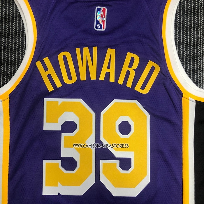 Dwight Howard NO 39 Camiseta Los Angeles Lakers Statement 2021-22 Violeta